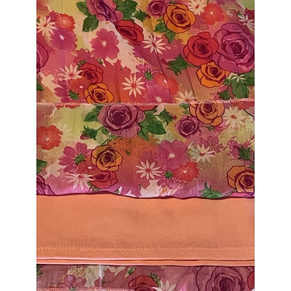 Healthtex Girls Floral Pleated Dress Size 3T Pink Lined - Picture 3 of 12